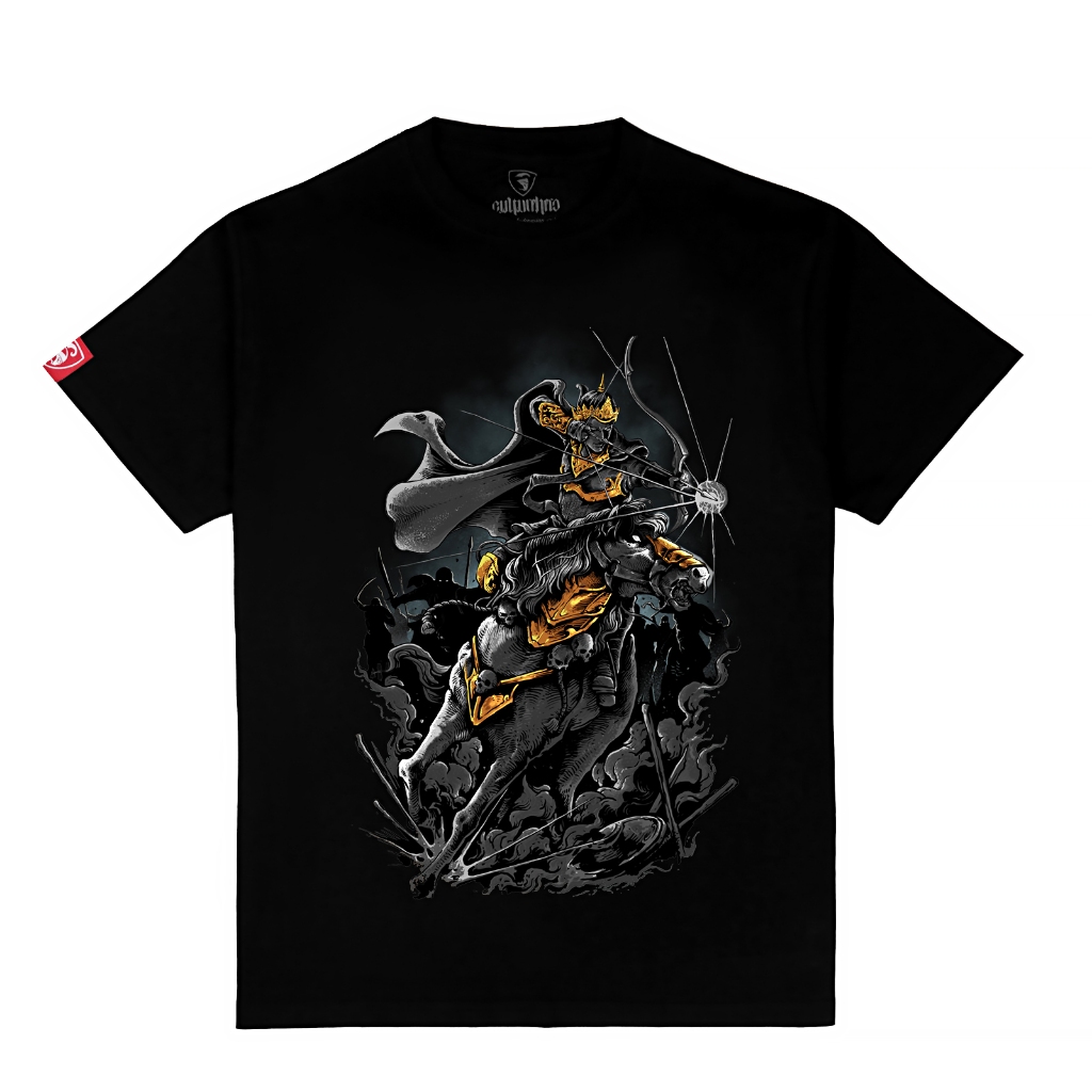 KAOS CULTURE HERO ADIPATI KARNA Wayang Kulit Pandawa Kurawa Arjuna Wayang Keren Cotton Kaos Hitam