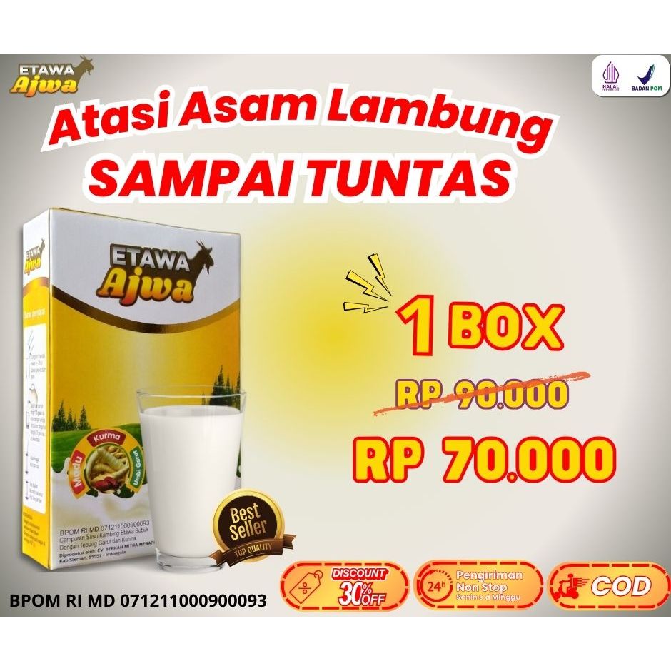 

ETAWA AJWA SUSU HERBAL OBAT ASAM LAMBUNG,MAAH,GERD 1 BOX 75k