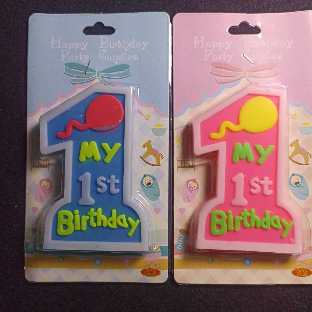 Lilin First Birthday 1st Birthday Lilin Appy Birthday angka 1