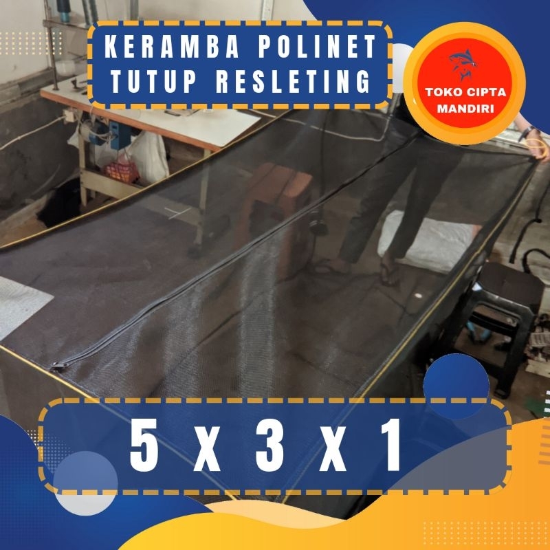 keramba ikan polinet 5x3x1 tutup resleting keramba ikan jaring apung