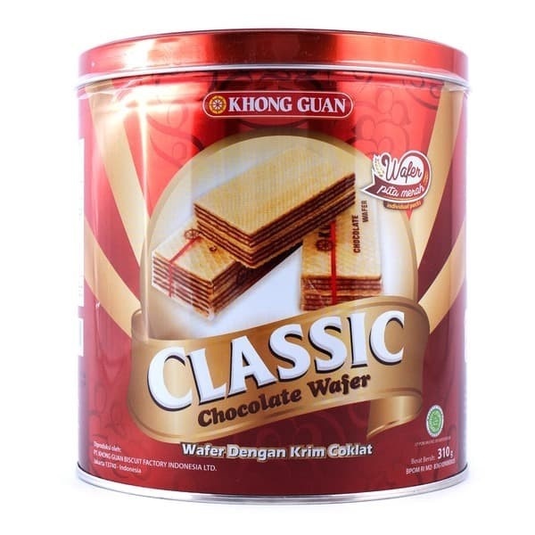 

Khong Guan Chocolate Wafer Classic Kaleng 310 gr