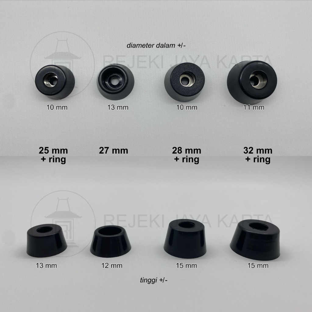 Karet Kaki Kursi Hitam 1 Pcs