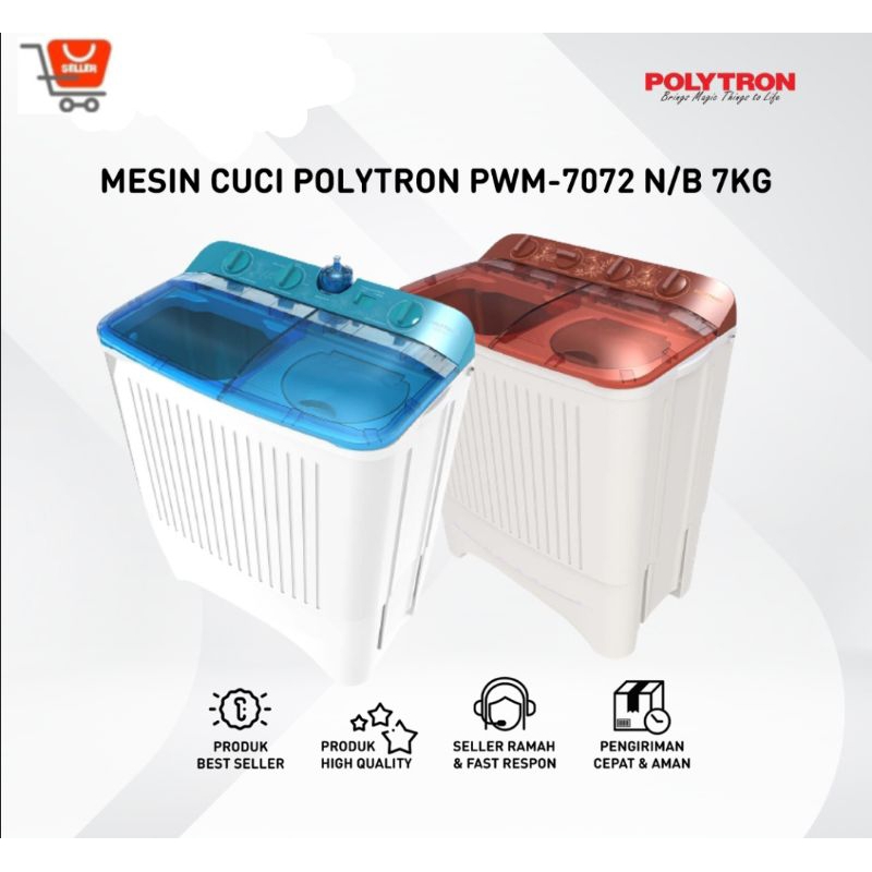 MESIN CUCI POLYTRON 7KG PWM7072