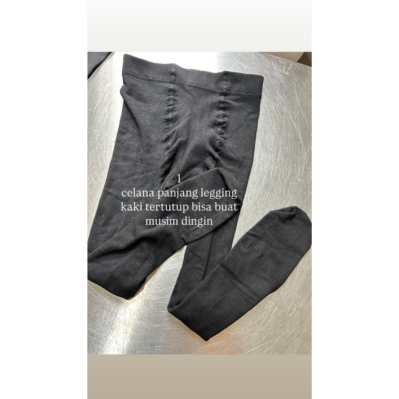 celana panjang legging wanita dalaman celana inner hitam murah PRELOVED