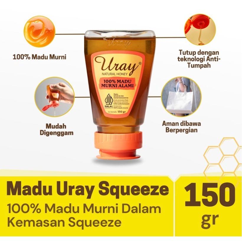 

Madu Uray Squeeze 150 gr - Natural Honey - 100% Madu Alami