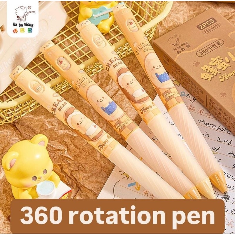 

2 PCS - Pen Putar Karakter 0,5mm / Pulpen Putar Lucu / Alat tulis aesthetic