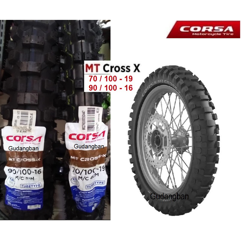 BAN LUAR CORSA TRAIL CORSA MT CROSS X 19 16 RING 70/100-19 90/100-16 BAN TRAIL 100% Original