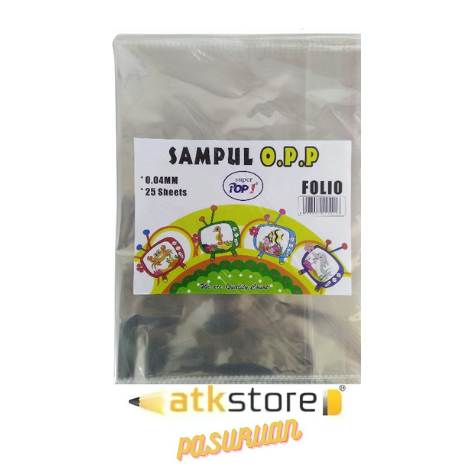 

Plastik Sampul Buku Transparan / POP 1 Sampul OPP Seal King Ukuran Folio – Isi 25 Lembar