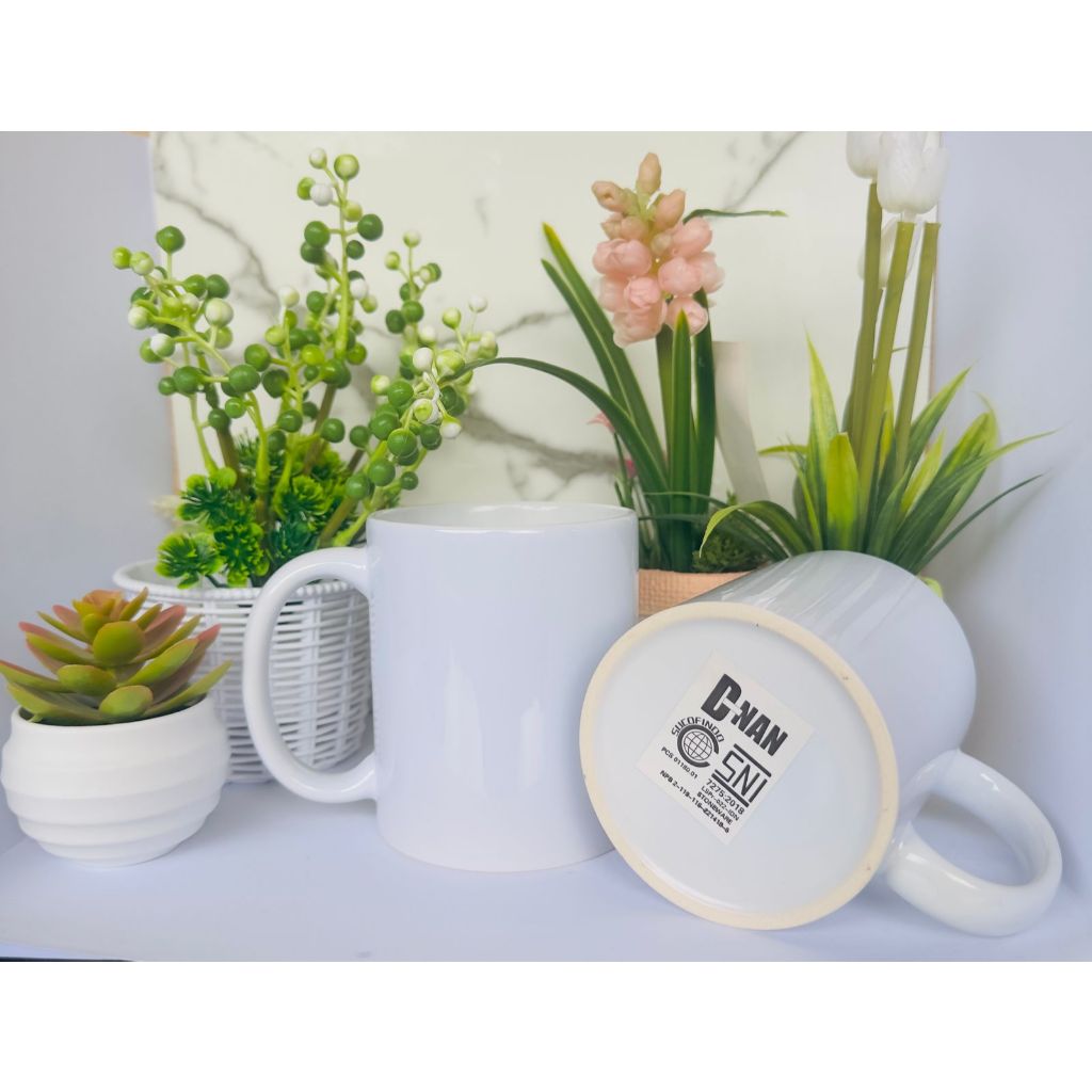 GELAS/MUG KERAMIK COATING SNI SUPER WHITE