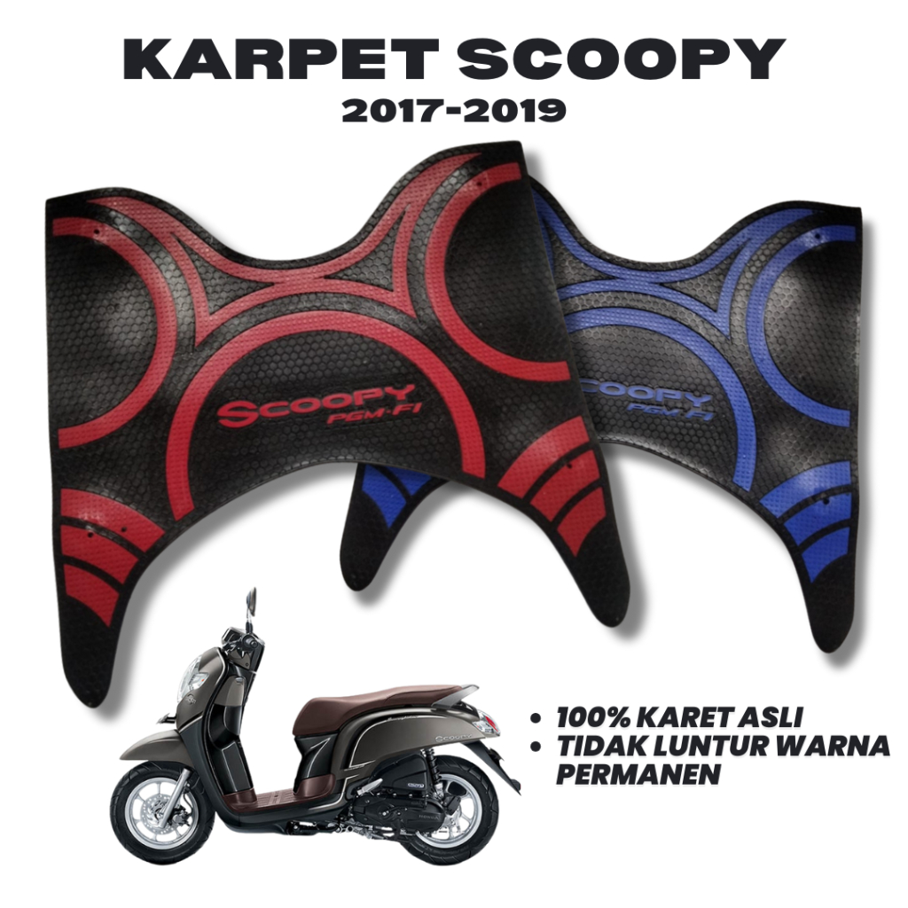 karpet motor scoopy 2019 / pijakan kaki motor honda scoopy donat 2019