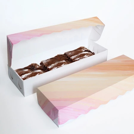 

( 10 pcs ) kardus marbel pink packaging kemasan kue brownies cookies kue balok paperbox bakery 30x10 cm