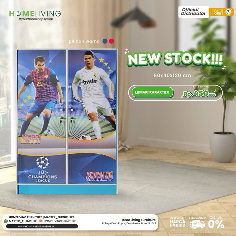 FURNIQ.ID - LEMARI BAJU ANAK - LEMARI MURAH - LEMARI PAKAIAN MURAH - LEMARI MOTIF PONTIANAK