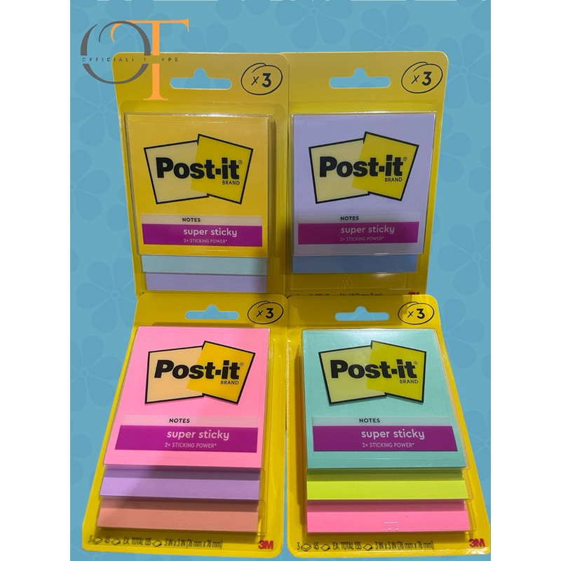 

3M Post-it Super sticky notes 3321/ 4 warna