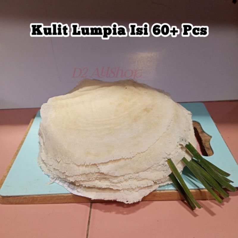 

( TERLARIS & TERMURAH ) Kulit Lumpia Premium Tipis Lembut Kriuk Anti Sobek Spring Roll Isi 60 Pcs +