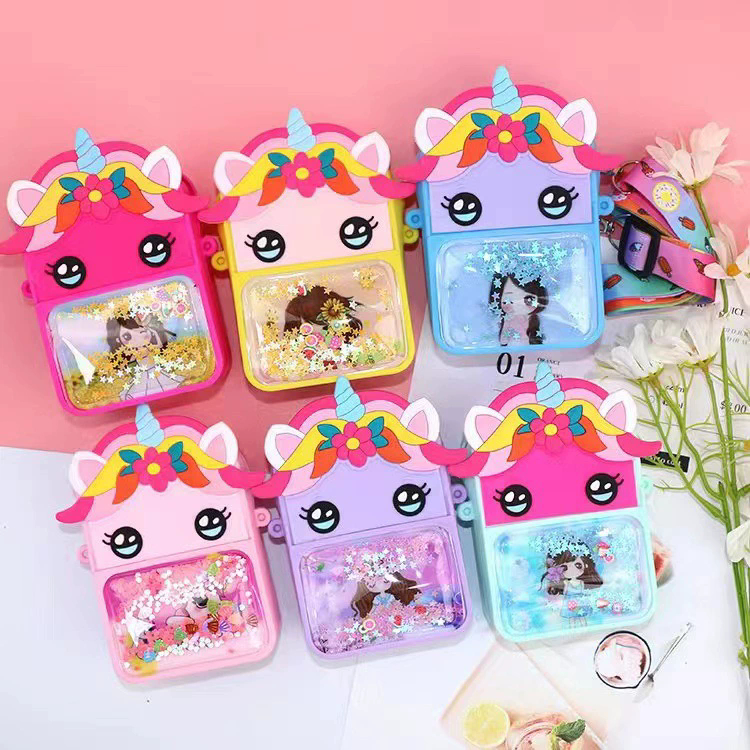 Tas Jelly Glossy Mini Boneka Anak / Jelly Bag Mutiara Gaya Korea / Tas Selempang Jelly Karakter / Ta