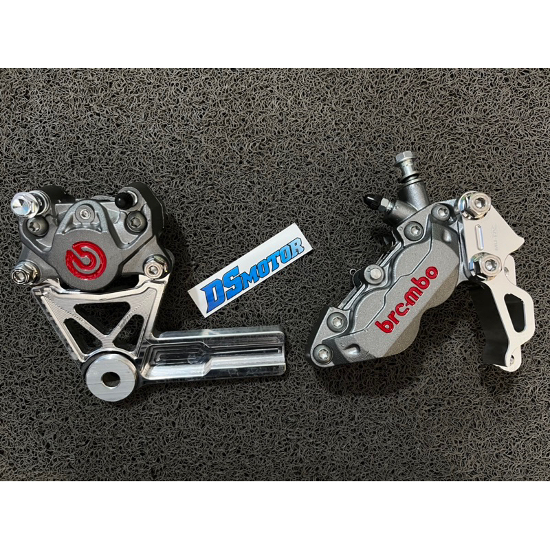 SEPAKET PENGEREMAN MODEL BREMBO 4P 4Piston axial dan 2P 2piston depan belakang PNP untuk suzuki satr