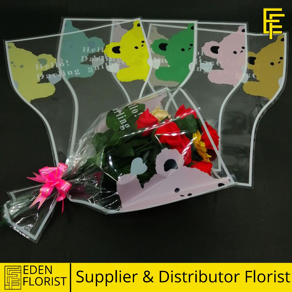 

EdenFlorist Plastik Single Flower Korean Style Plastik Bunga Wrapping Tangkaian Satuan Ecer Per Lembar COD SF07