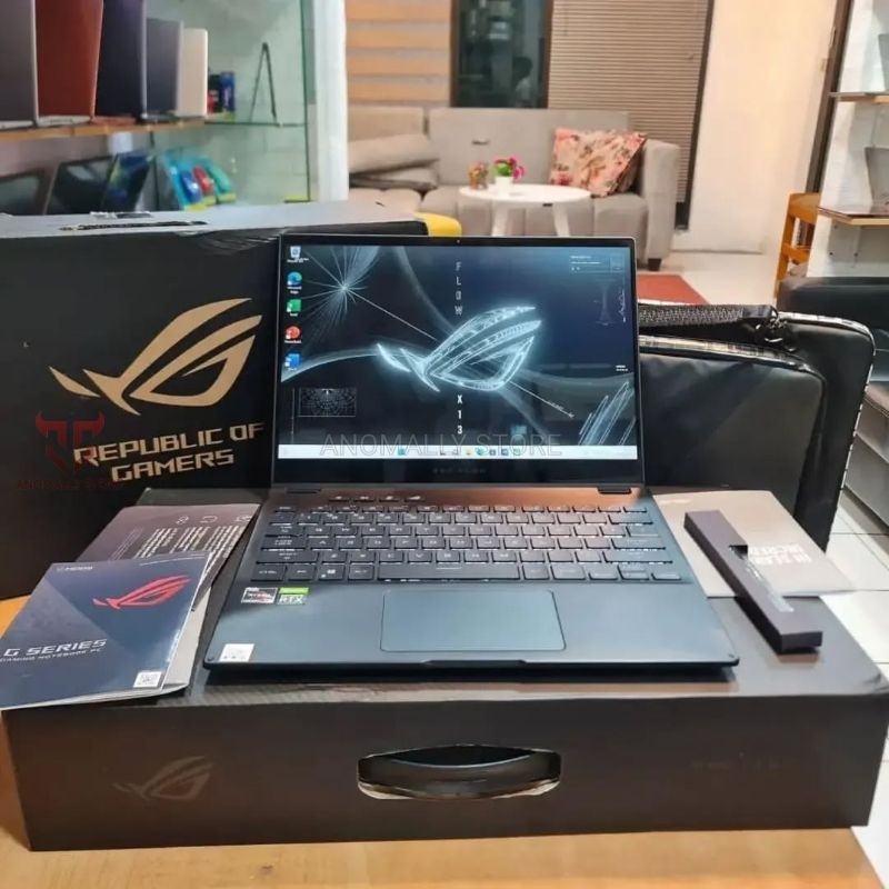 Asus ROG Flow X13 Gv301QC Ryzen 9-5900HS RTX 3050Ti Ram 16Gb Ssd 512Gb Fullset