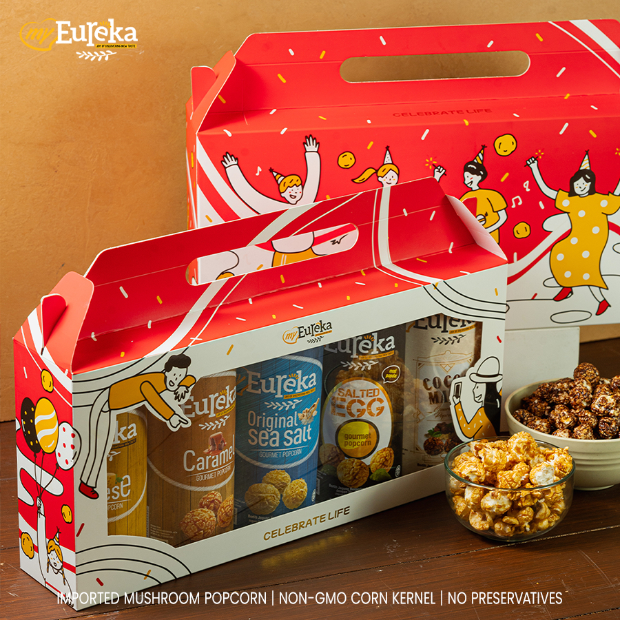 

GIFT BOX EUREKA POPCORN DISCOVERY SET HAMPERS PACKAGE