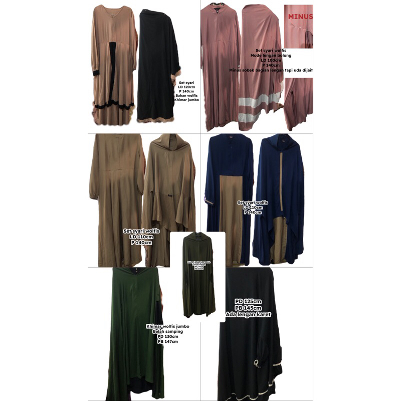 Pakaian Wanita Set Gamis Kerah Korea Ruffle Crinkle