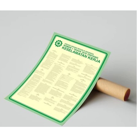 Poster Safety K3 - UU no.1 Tahun 1970 tentang KESELAMATAN & KESEHATAN KERJA