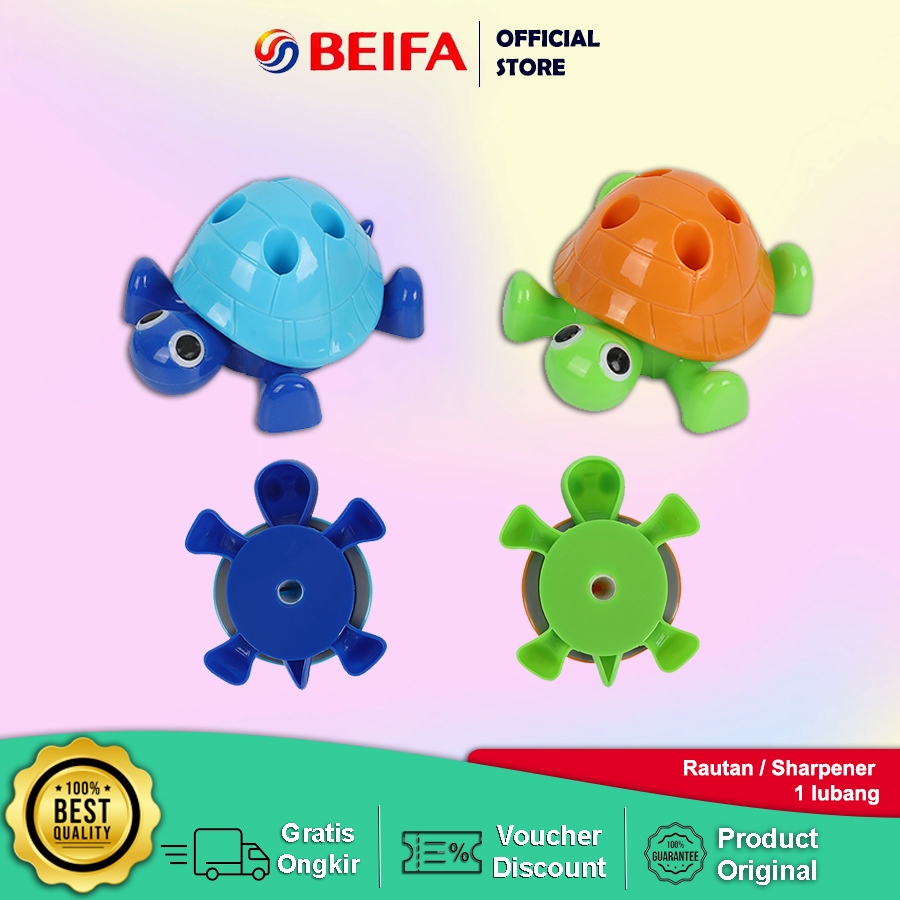 

Beifa Serutan Pensil Lucu / Rautan Pensil Imut / Manual Pencil Sharpener / Peruncing Pensil / Serutan Pensil Manual Motif Kura-kura SC57