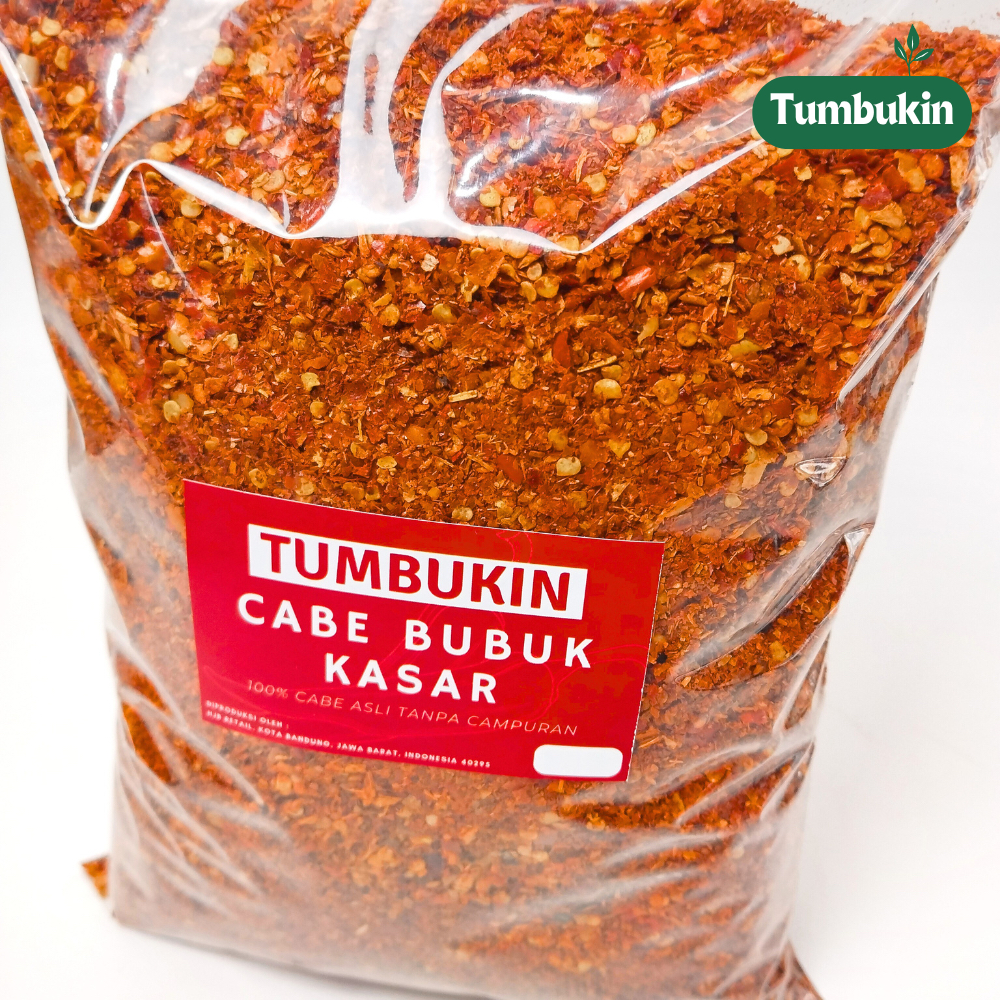 

TUMBUKIN Cabe Bubuk Kasar / Cabai Jeletot Extra Pedas [TANPA CAMPURAN] 1Kg