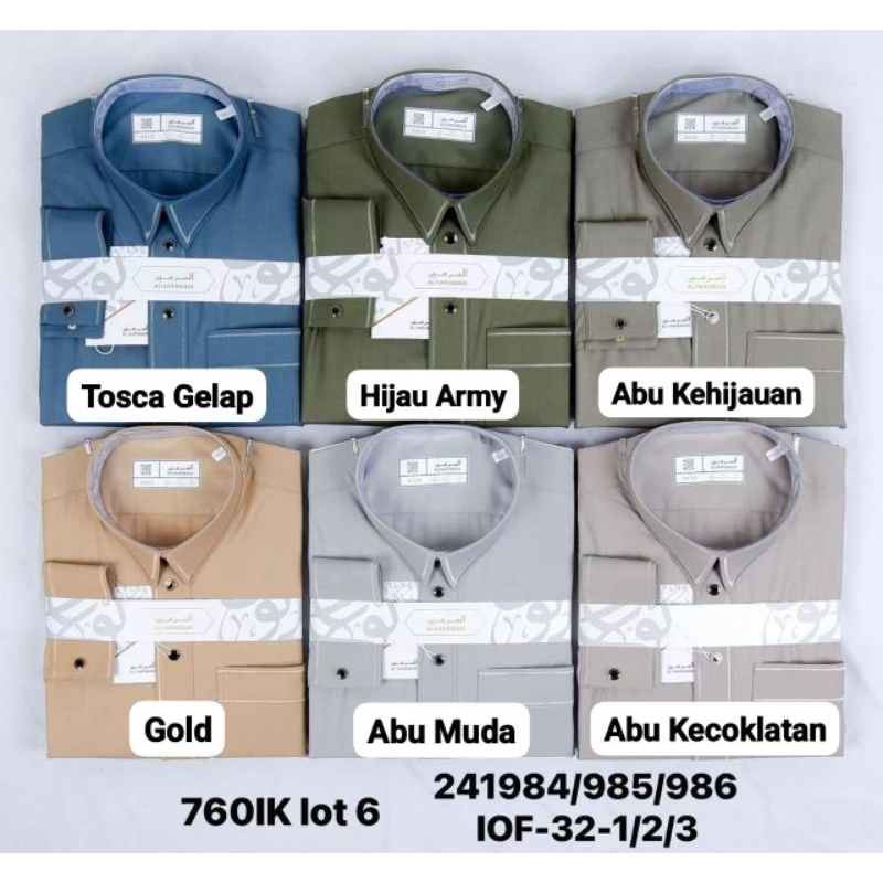 THOBEE UMAR JUBAH GAMIS AL HARAMAIN PREMIUM KERAH KEMEJA BAHAN SEMI WOLL LENGAN MANSET JUBAH PRIA SL