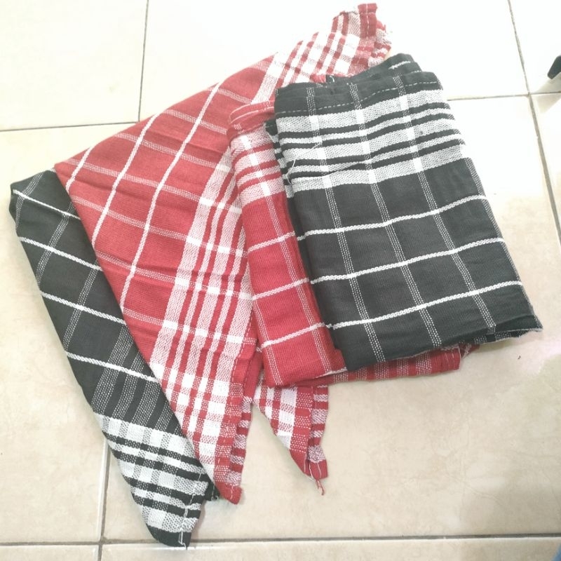 Lap Piring makan Serbet makan kotak kotak tebal untuk pembersih serbaguna peralatan dapur