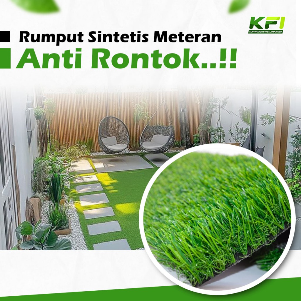 RUMPUT SINTETIS METERAN LEBAR 2 MRUMPUT SINTETIS METERAN 100X200 RUMPUT SINTETIS METERAN 30 MM