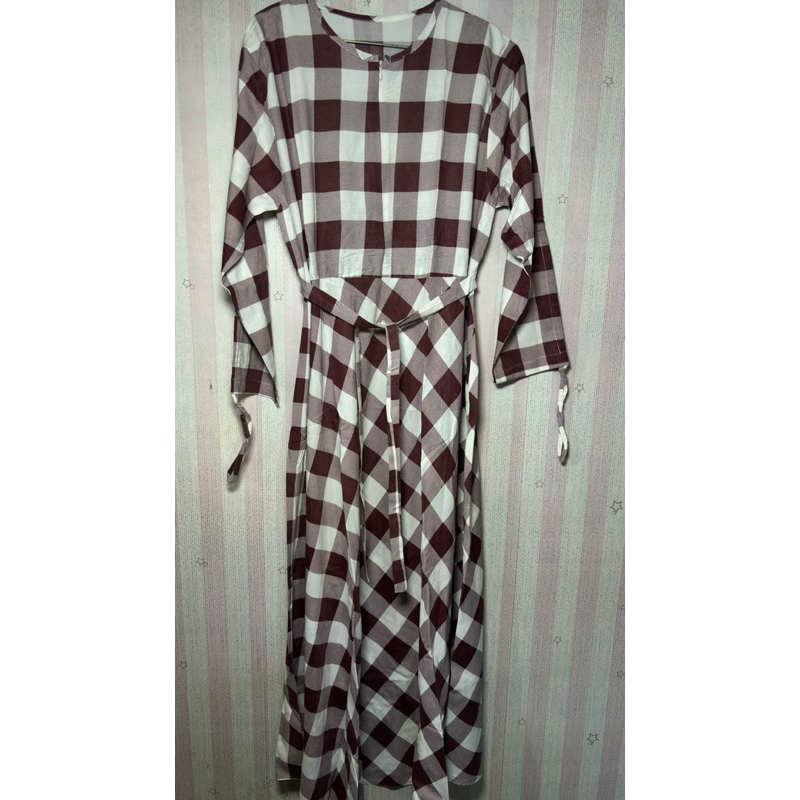 Dress/Gamis Tartan || Preloved
