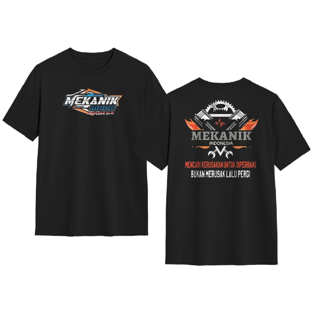 KAOS MEKANIK MUDA INDONESIA - BAJU MEKANIK KEREN - T-SHIRT DISTRO - ATASAN DEWASA - COD