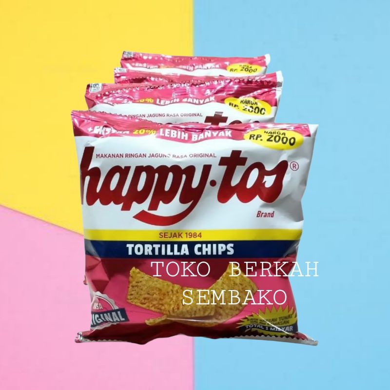 

(RENCENG) HAPPY TOS Tortilla Chips Rasa Original 25g+5g Isi 10Pcs