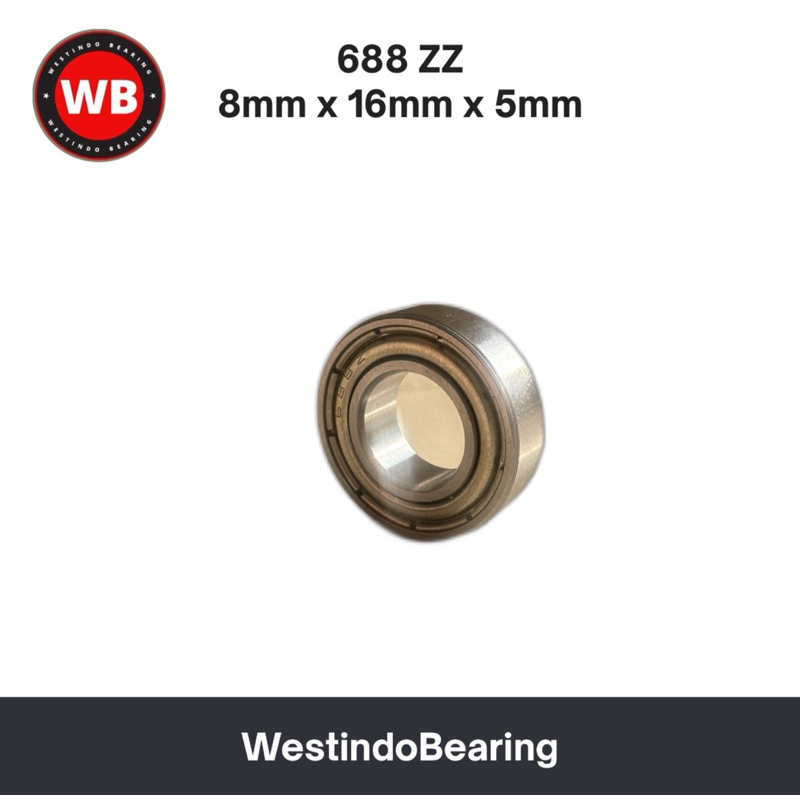 Bearing Kipas Angin 688 ZZ Laher Laker Lahar 688Z 688ZZ 8x16x5mm *
