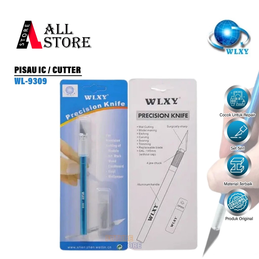 TOOL'S PISAU IC Pisau Ic WLXY WL-9309 / Pisau ic WLXY Set / Pisau Cutter ic set 5 in 1