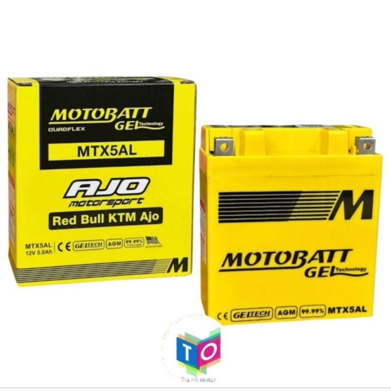 Aki Motobat MTX5AL (5Ah) Aki Motor Honda Grand Legenda Motobatt Aki Supra Lama