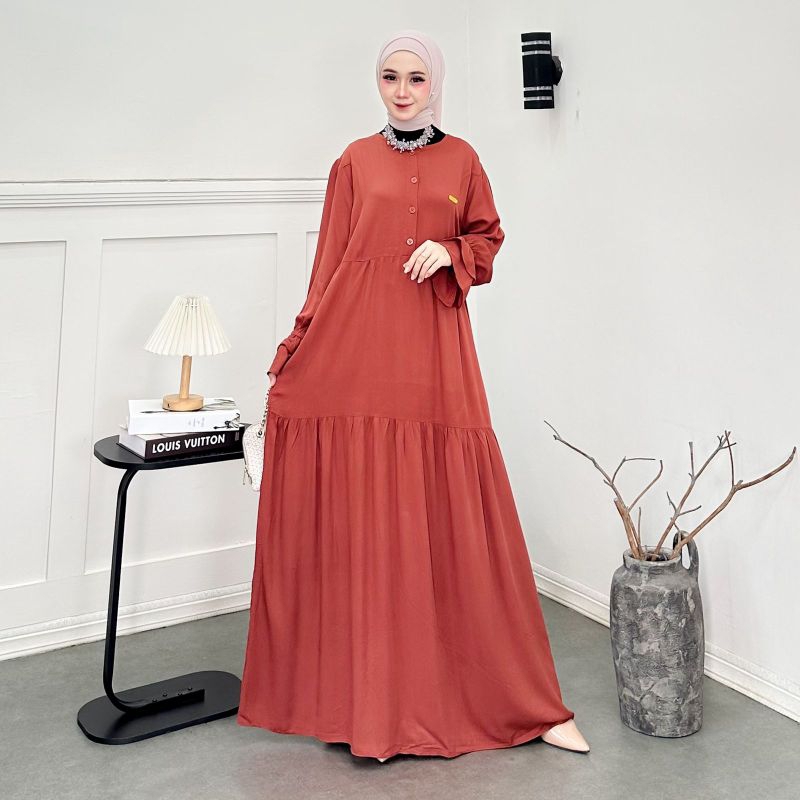 Alisya Gamis Rayon twill / Nazara premium /  Rayon Twill polos