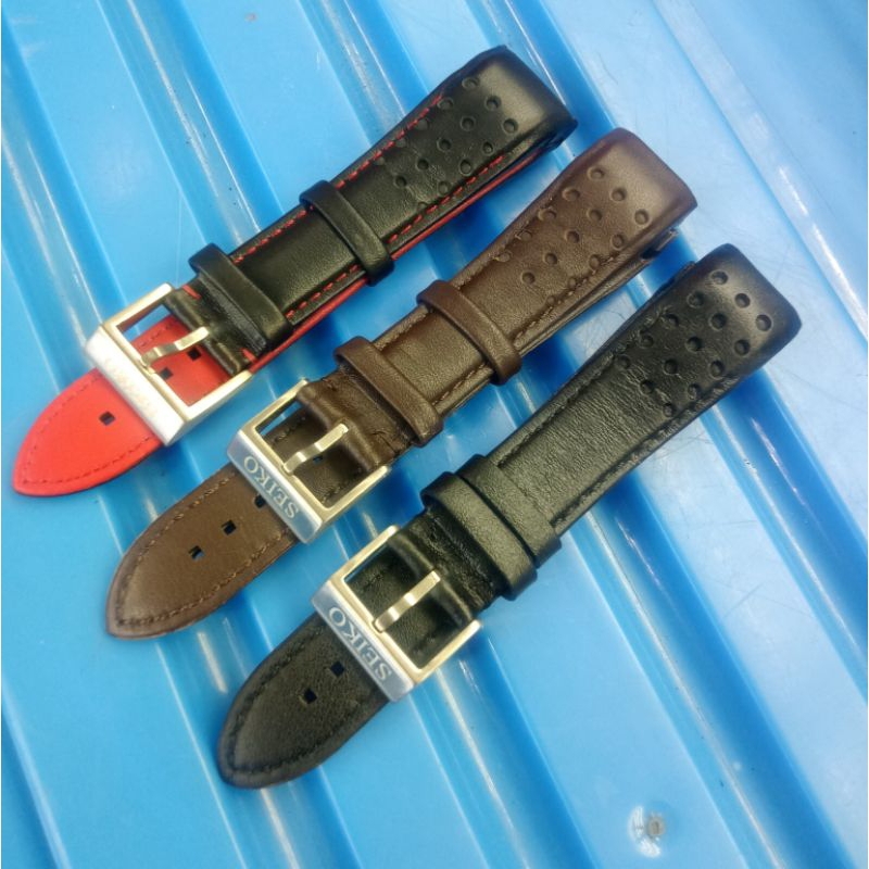 TALI JAM TANGAN SEIKO BARCELONA STRAP TALI JAM SEIKO BARCA SPORTURA LEATHER KULIT