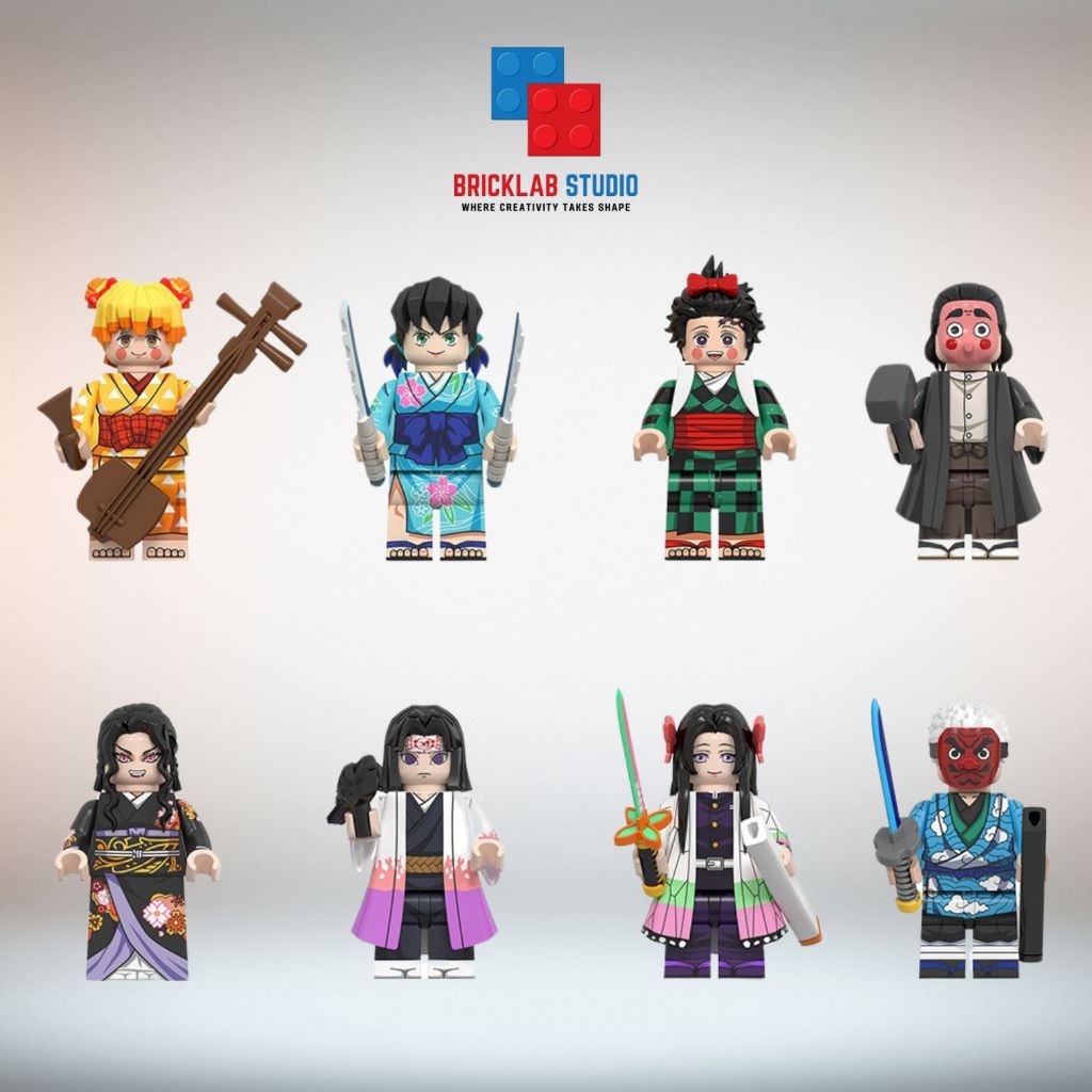 Minifigure Action Anime Demon slayer Kibutsuji ubuyashiki Gantungan Kunci WM6162