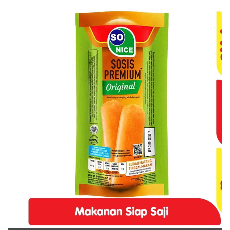 

SO NICE SOSIS PREMIUM 60g
