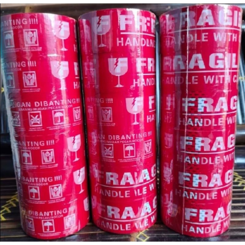 Lakban stiker fragile dan video unboxing