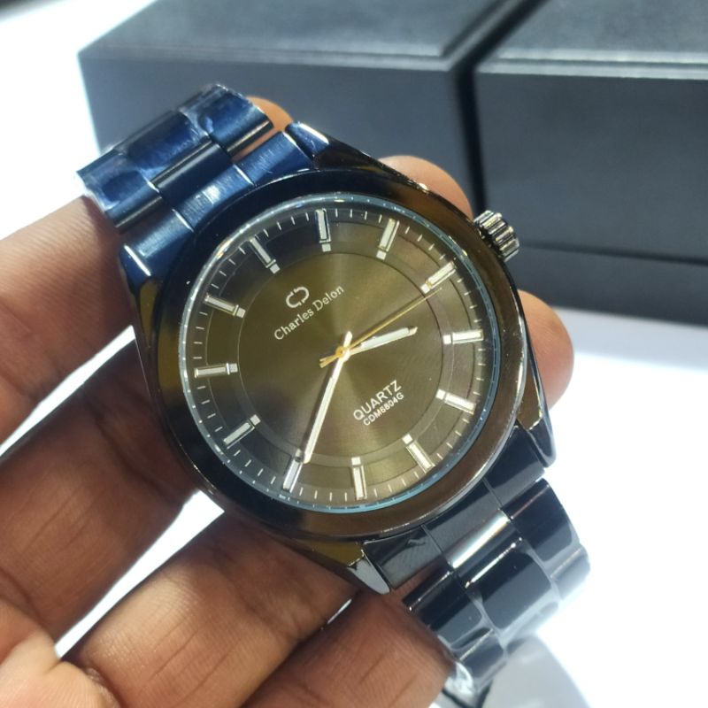 jam tangan rantai pria charles delon original