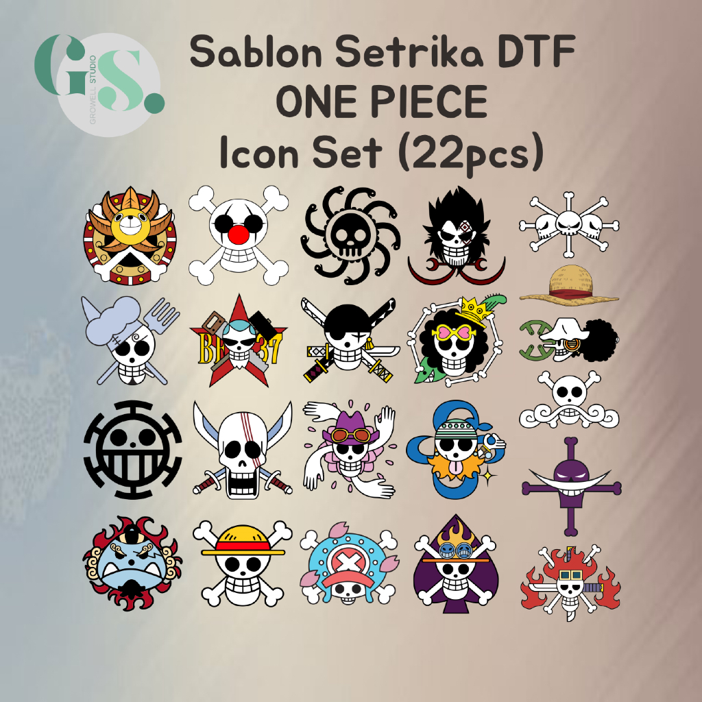 Sablon Setrika DTF Icon Anime One Piece