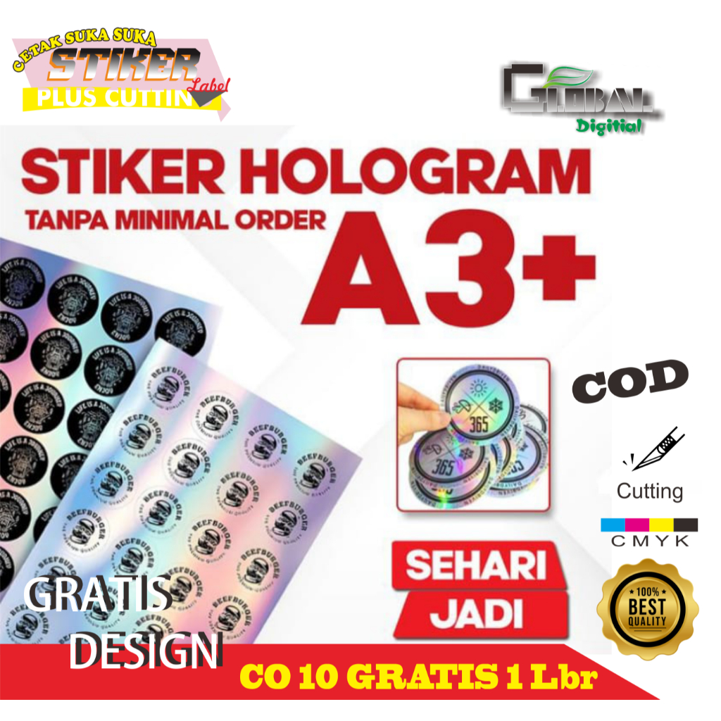 

STIKER HOLOGRAM Kiss & CUT / STIKER CUSTOM , STIKER LABEL, STIKER NAMA / STIKER CUSTOM / HOLOGRAM SUKA SUKA