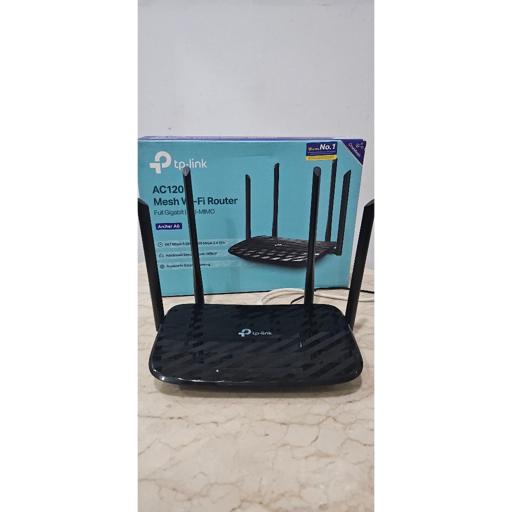 Router TP Link A6 AC1200 Wireless MU-MIMO Router Black