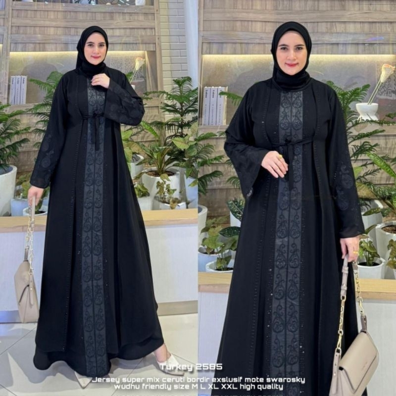 Grosir Gamis Abaya Turkey Hawa 759 Maxy Dress. Baju Hari Raya Wanita Muslim