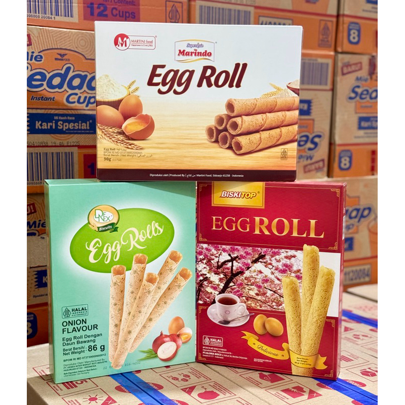 

Egg roll box biskitop , marindo , denex ecer per pcs