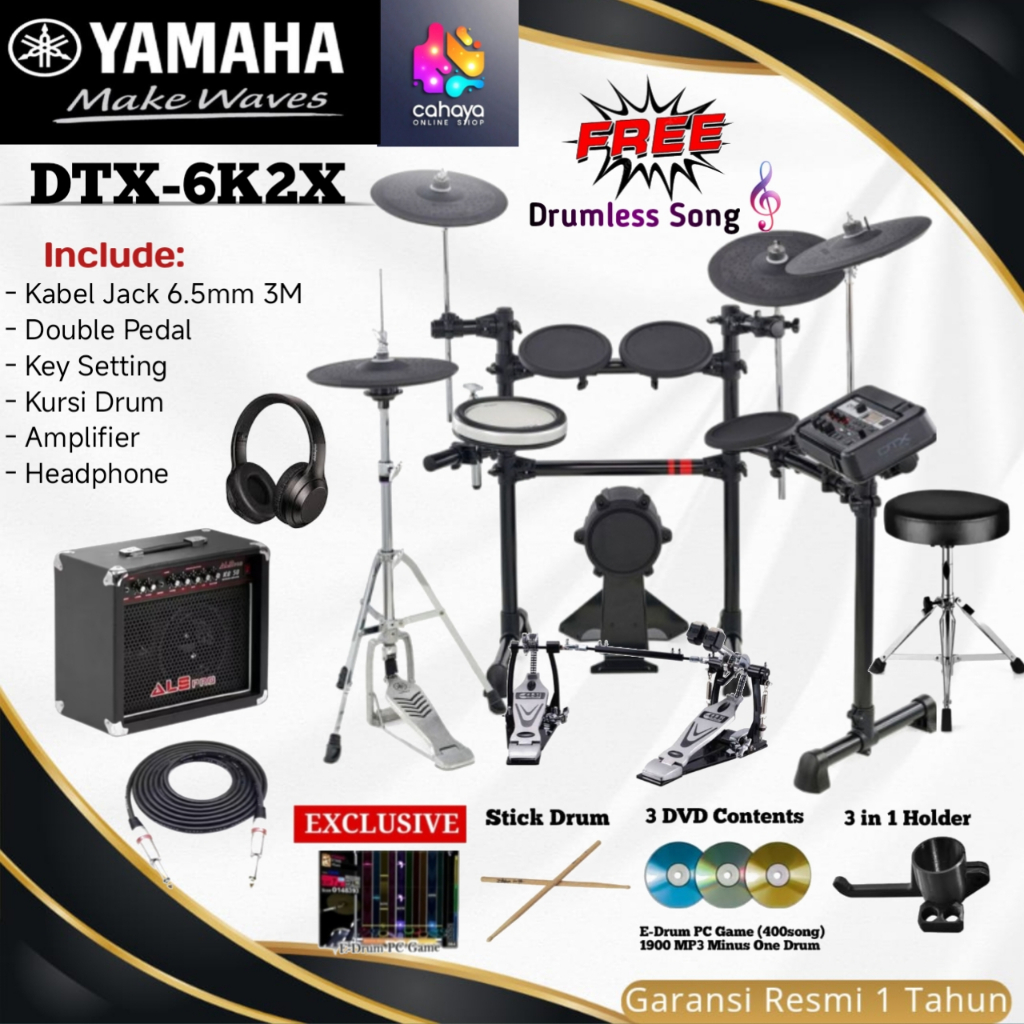 Drum Elektrik Yamaha DTX6K2-X Drum Elektrik / DTX6K2X / DTX 6 K2X / DTX 6K2 / 6K2X dtx 6k2x