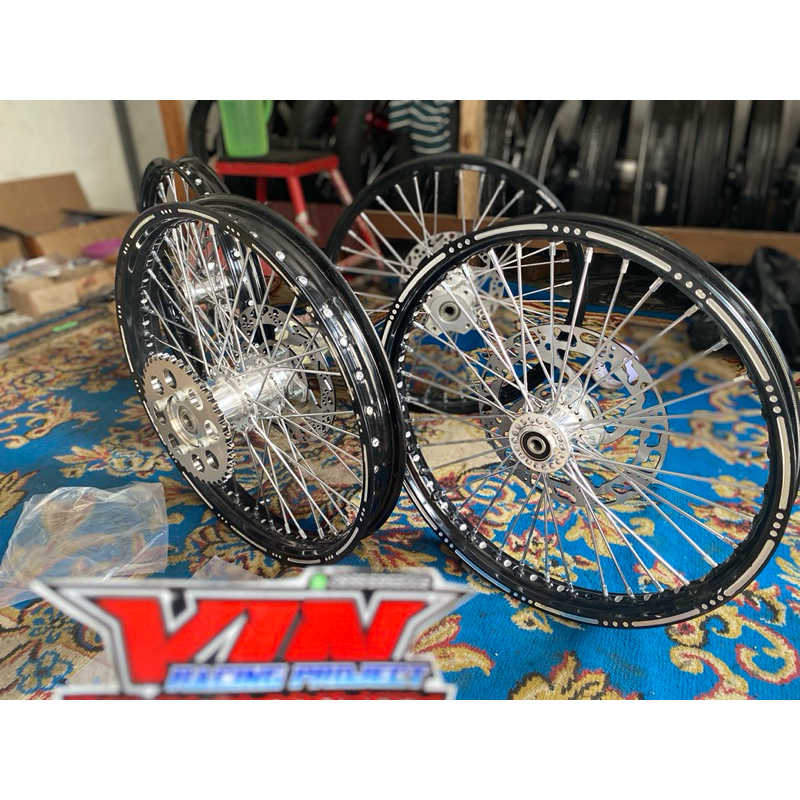 velg set tromol drag  mxking ninja crf klx wr r25 ninja250