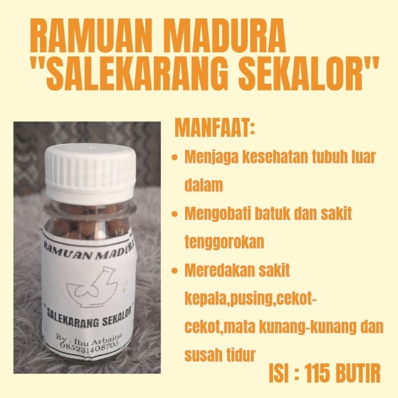 Ramuan madura "SALEKARANG SEKALOR"| Jamu Madura Asli Original|Jamu Wanita dan Pria|Jamu Sehat Luar D